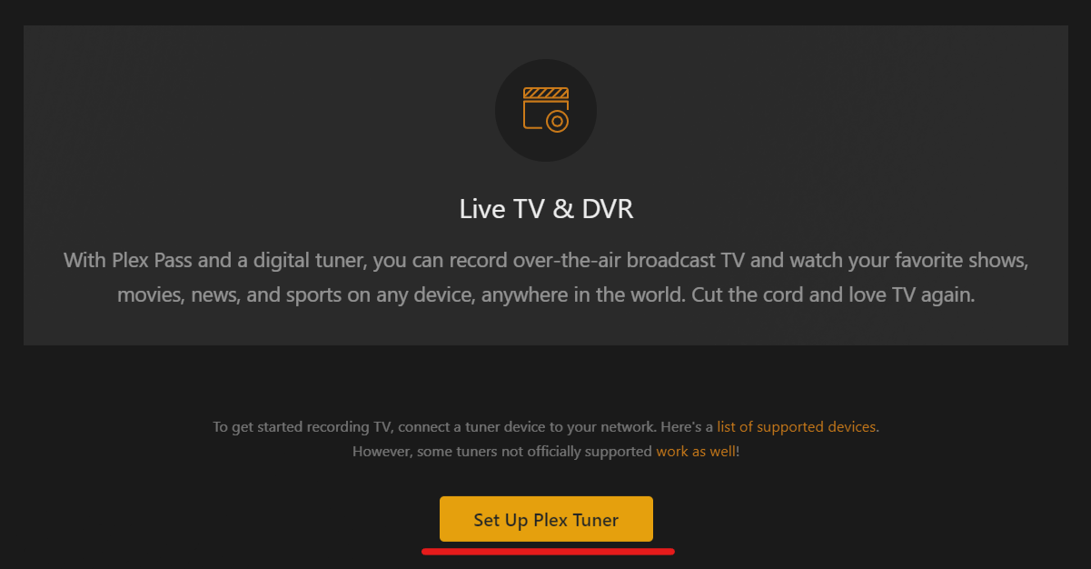 Plex settings tuner