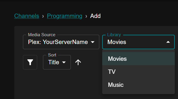 Selecting library